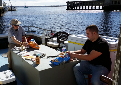 Field Opps team on a lunch break during a recent deployment trip