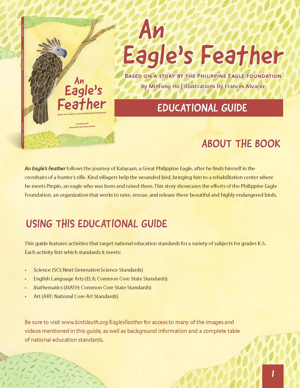 An Eagle's Feather overview which can be accessed via the guide overview and supplemental materials link next to this image.