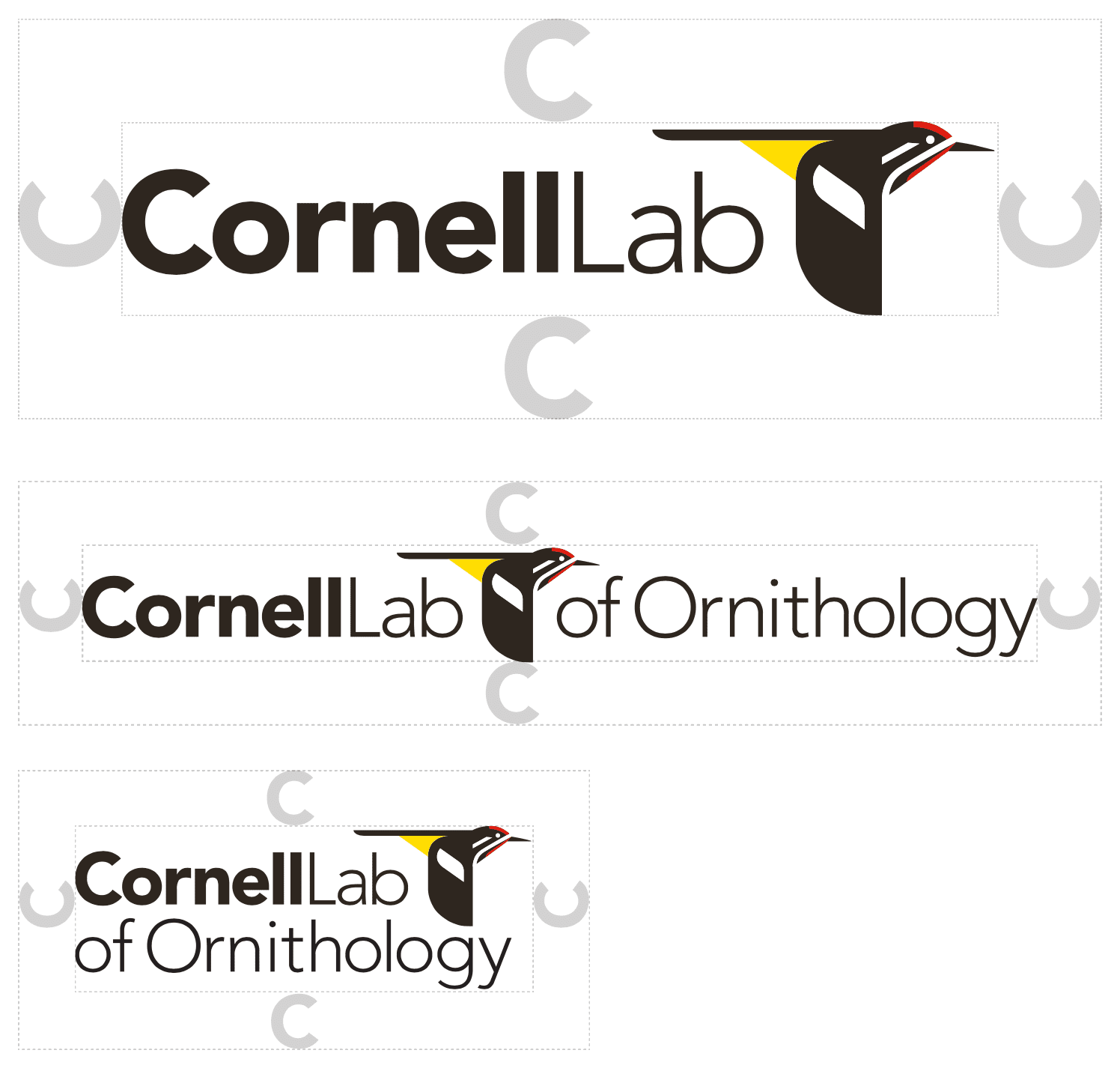 Clearspace around the Cornell Lab logo
