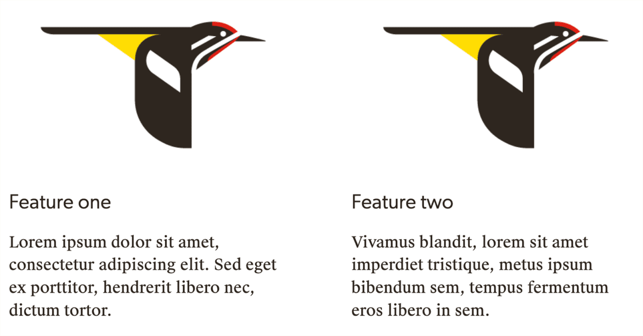 Two column text preview