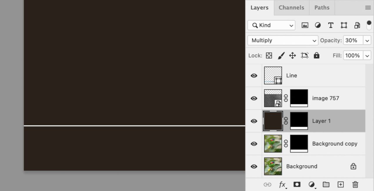 Adding the black overlay