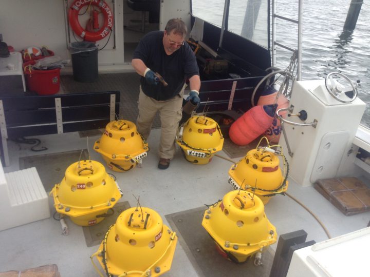 Synchronizing the recording units in Virginia before deployment.