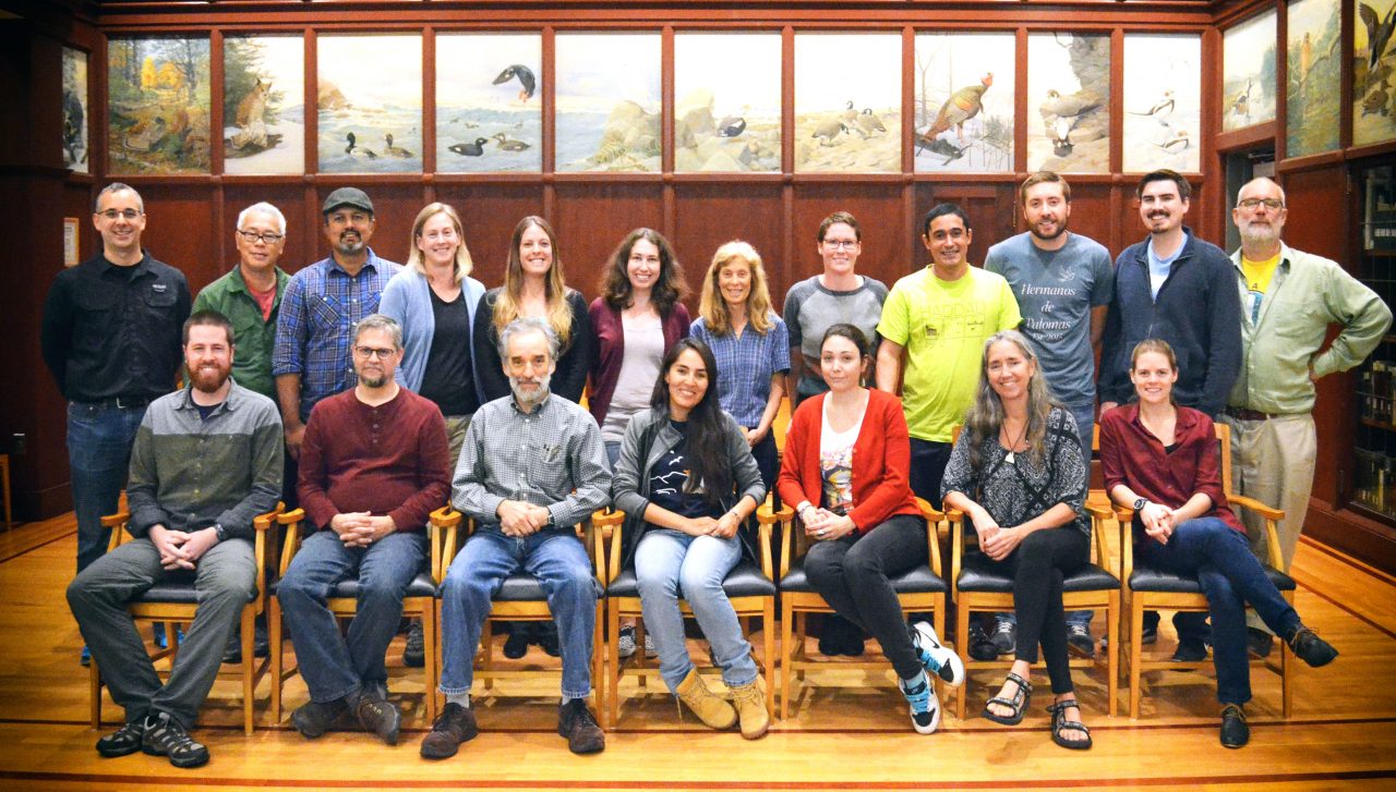 October 2017 Sound Analysis Workshop participants and instructors at the Cornell Lab of Ornithology. Photo by Ana Verahrami.