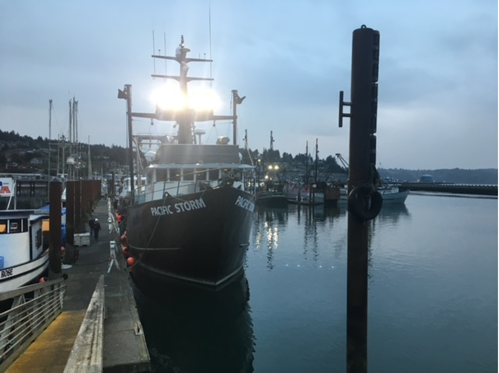Figure 1. The R/V Pacific Storm docked at the Newport bayfront. Photo: Rachel Kaplan.