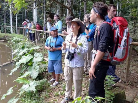 Birdsleuth teachers in the Amazon. Photo by Phil Kahler