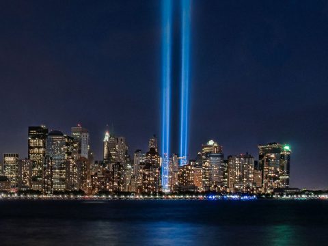 Tribute in Light, Photo by Bob Jagendorf.