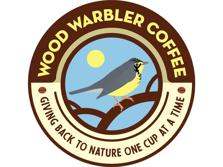 Logo: Wood Warbler Coffee giving back to nature one cup at a time