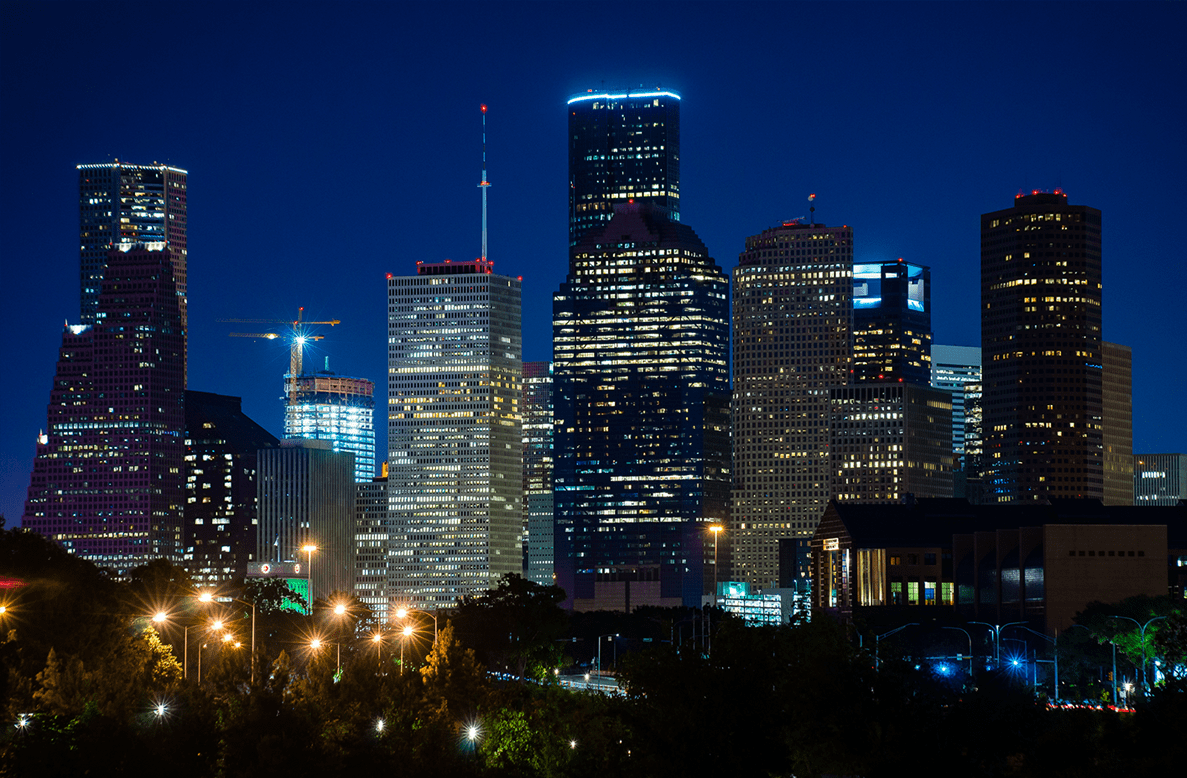 Houston skyline by Enigma Arts/Flickr Creative Commons Photo by T photography/Shutterstock.