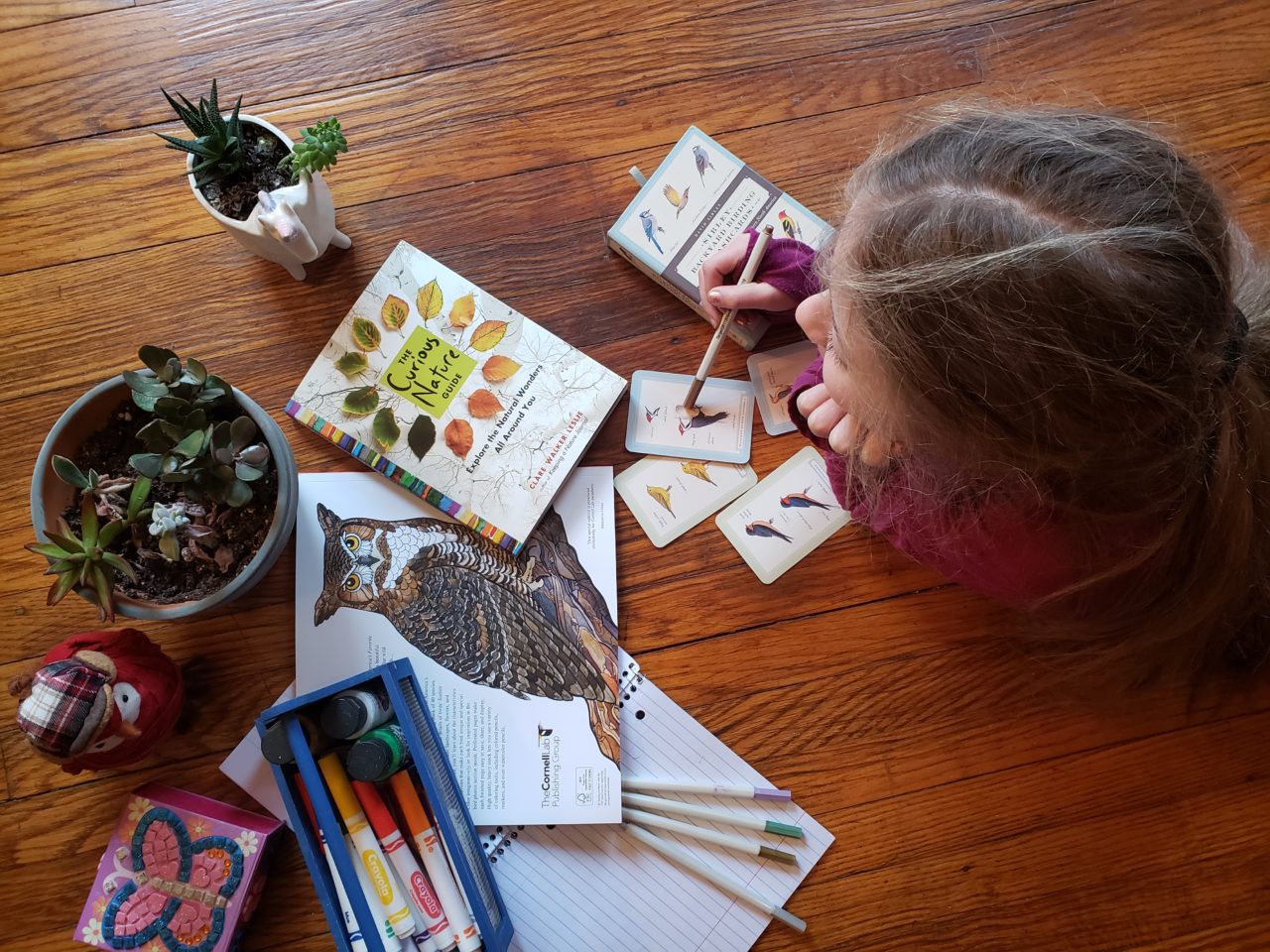 girls with hands-on activities