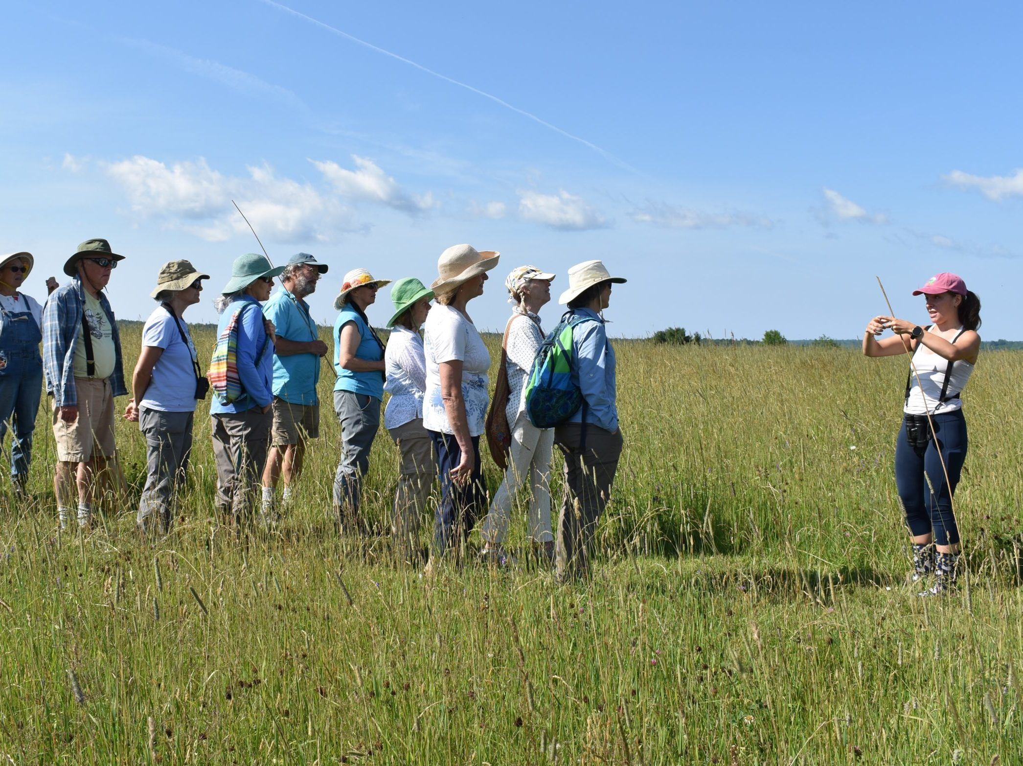 Grassland Workshop attendees in field in Maine