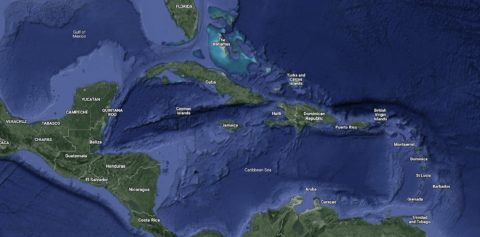 Map of the caribbean islands