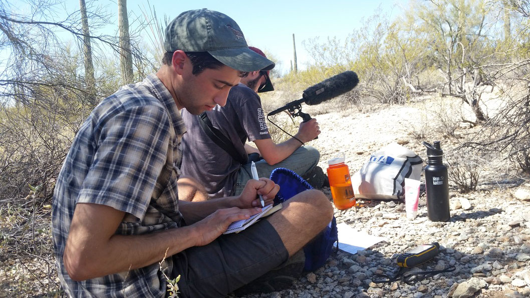 Students in the field. Photo courtesy of the Cornell Lab.