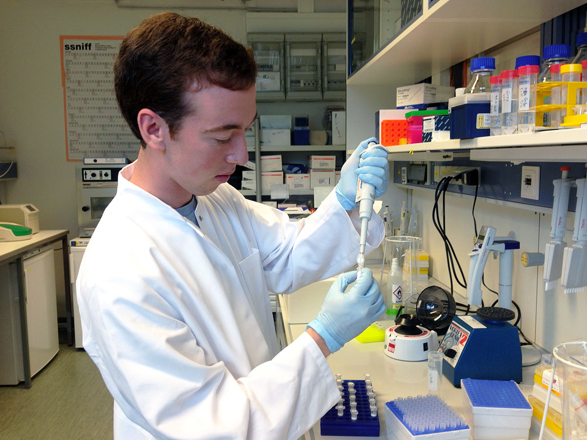 VanDoren in the Lab. Photo courtesy of the Cornell Lab.
